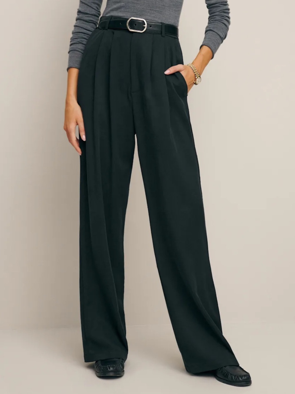 Reformation Petites Mason Pant in Black